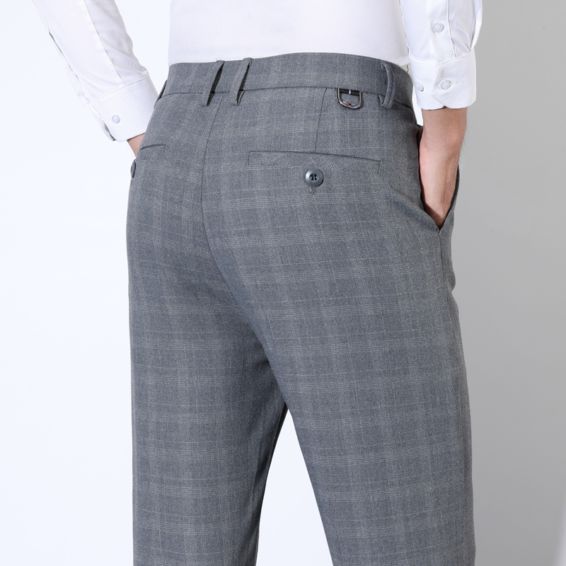 Men'S Grooming - Pantaloni da abito classici a righe