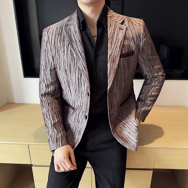 Men'S Grooming Trends - Giacca da abito plissettata 3D di