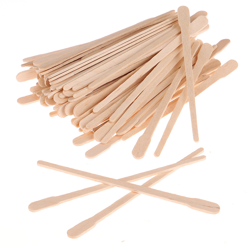 Hair Wax Stick - 100 pezzi, bastoncini in legno per