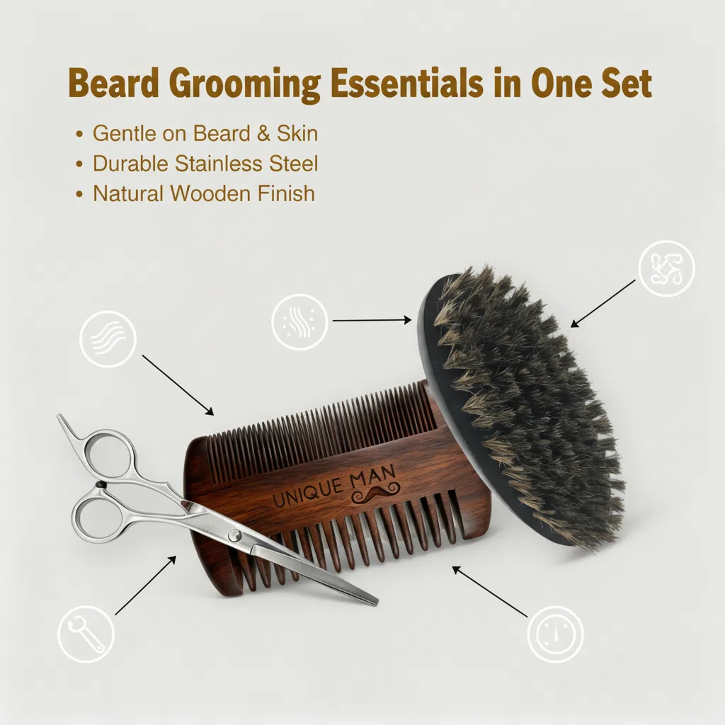 Set barba da uomo UNIQUE MAN,  - Men Grooming Outfit recensione e prezzo